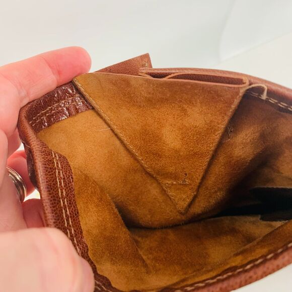 Michael KORS Leather Biker Round Toe Boot Brown 8 Distress Imperfect No Marking - Picture 9 of 16